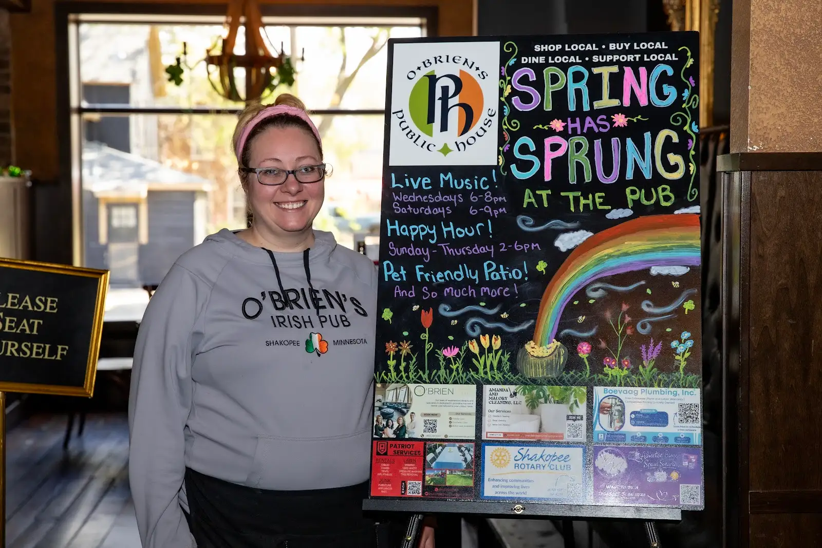 Megan's Daily Dish Board at O'Brien's